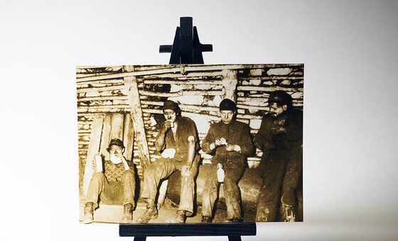 Postkarte Menschen im Bergbau, Bergleute unter Tage (358) 0,75 €.jpg